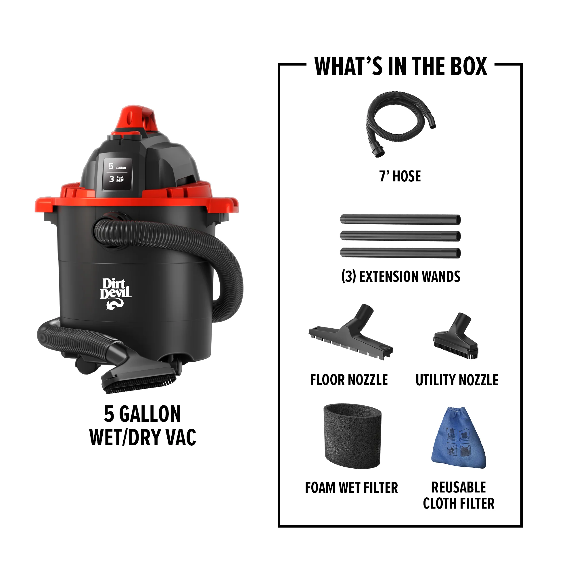 5 Gallon Wet/Dry Vacuum - Image 7